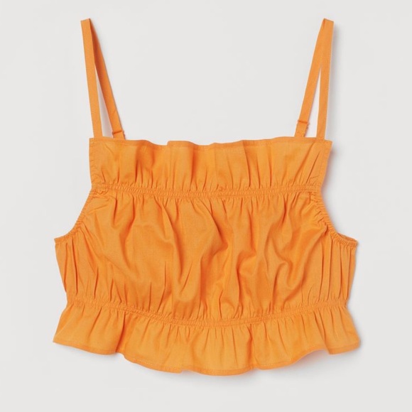 H&M Tops - H&M Orange Crop Tank Top